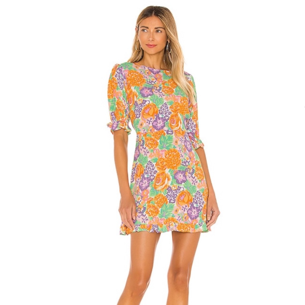 Faithfull The Brand Florence Mini Dress in Ade Floral